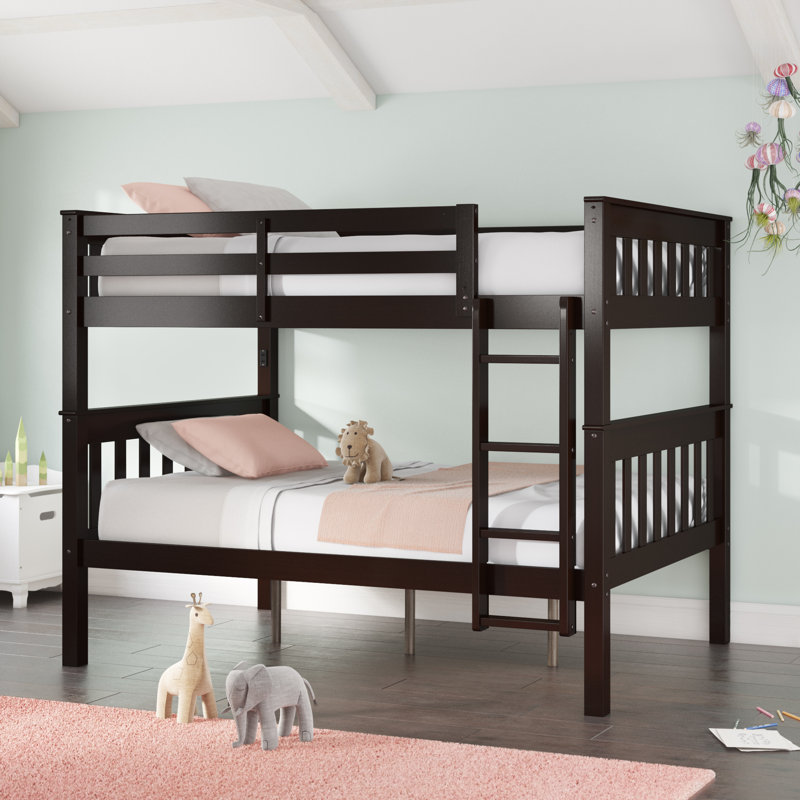 Harriet Bee Almedacheatham Full Over Full Solid Wood Standard Bunk Bed